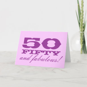50. Geburtstagskarte für Frauen 50 und fabelhaft Karte