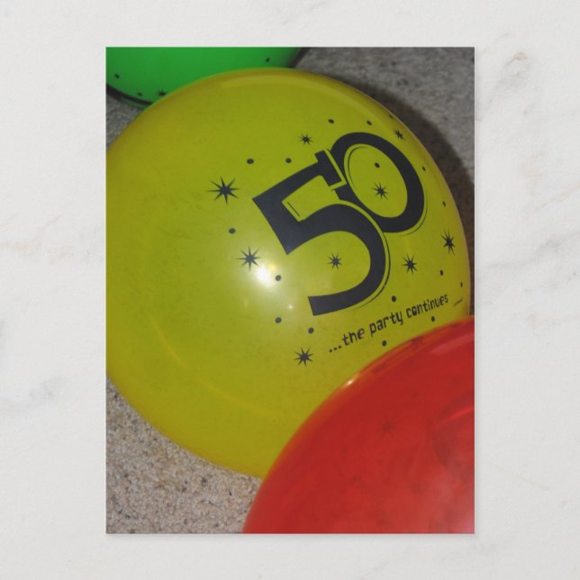 50. Geburtstagskarte Postkarte (Vorderseite)
