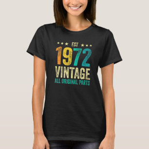 50. Geburtstagsklassische Retro-T-Shirts Est 1972  T-Shirt