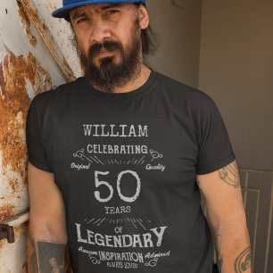 50. Geburtstagslegende Name hinzufügen T-Shirt