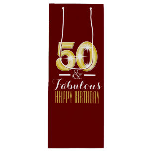 50. Geburtstagsmänner des eleganten Geschenktüte Für Weinflaschen