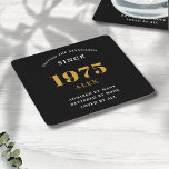 50. Geburtstagsname 1975 Black Gold Elegant Chic Rechteckiger Pappuntersetzer<br><div class="desc">Premium 50. Geburtstag Schwarz und Gold Personalisierte Paper Untersetzer - Feiern Elegance. Feiern Sie einen Geburtstag im Stil eines Meilensteins mit unseren schicken, hochwertigen 50. Geburtstagspapieren-Untersetzer. Exquisit gestaltet mit einem auffallenden Schwarz-Gold-Farbschema, fügen diese Untersetzer eine Touch von Luxus und Eleganz zu jedem 50. Geburtstag Bash. Äußern Sie Ihren persönlichen Stil...</div>