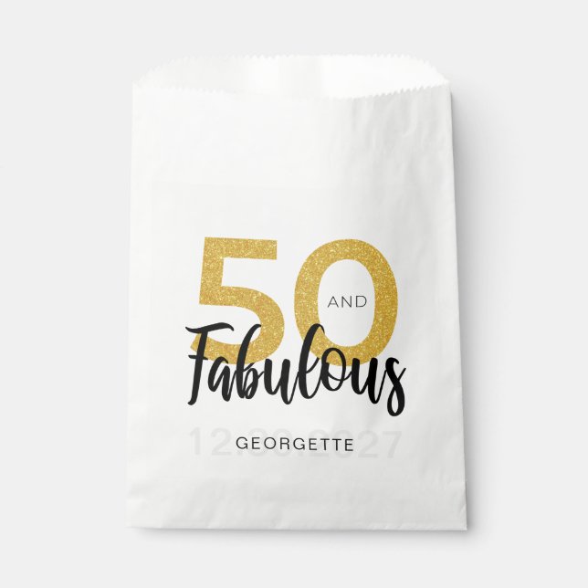 50. Geburtstagspartei Custom Geschenktütchen (Vorderseite)
