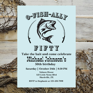 50. Geburtstagsparty auf Fischbasis Einladung