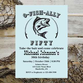 50. Geburtstagsparty auf Fischbasis Einladung