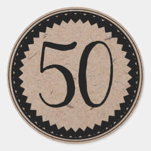50. Geburtstagsparty Classic Round Sticker