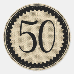 50. Geburtstagsparty Classic Round Sticker
