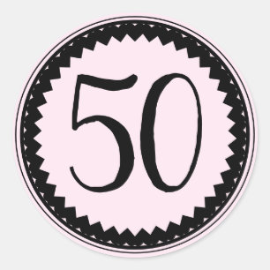 50. Geburtstagsparty Classic Round Sticker