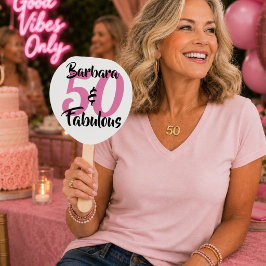 50. Geburtstagsparty Custom Pink Fächer
