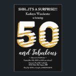 50. Geburtstagsparty Einladung<br><div class="desc">Überraschung 50. Geburtstagsparty Gold Glitzer Einladung</div>