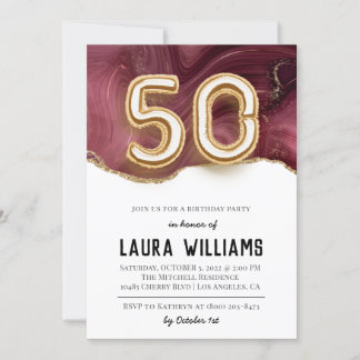 50. Geburtstagsparty Einladung