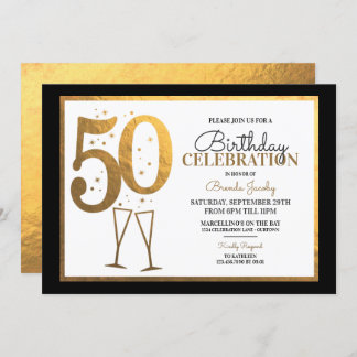 50. Geburtstagsparty Einladungen