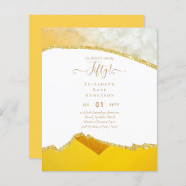 50. Geburtstagsparty Einladungen Glitzer Glamour