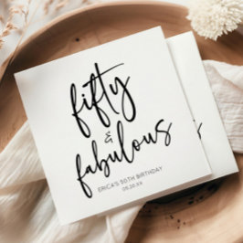 50. Geburtstagsparty & Fabulous Minimal 50. Serviette