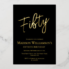 50. Geburtstagsparty Folieneinladung