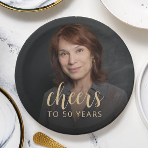 50. Geburtstagsparty Foto Cheers Pappteller