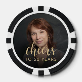 50. Geburtstagsparty Foto Cheers Pokerchips