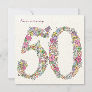 50. Geburtstagsparty Frühlingsblut Custom Einladun Einladung