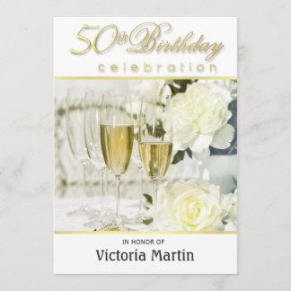 50. Geburtstagsparty - für sie Einladung