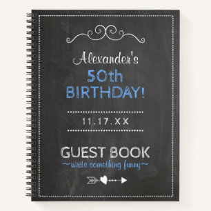 50. Geburtstagsparty Gästebuch Personalisiert Notizbuch