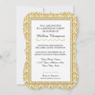 50. Geburtstagsparty Glam Great Gatsby Style Einladung