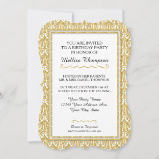 50. Geburtstagsparty Glam Great Gatsby Style Einladung