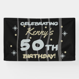50. Geburtstagsparty Ihren Namen hinzufügen Banner