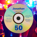 50. Geburtstagsparty Imitate CD Retro 90er Musik Einladung<br><div class="desc">👉 Lächeln Sie mit dieser Retro-thematischen 50. Geburtstagsfeier auf einer 90er Imitate-CD! - Klicken Sie einfach auf dieses Design 🔥 Meine Versprechen - Das ist einzigartig - von mir entworfen! - Es ist mit Ihnen im Hinterkopf 🙏 Danke für die Unterstützung meines kleinen Unternehmens - Wenn Sie möchten, ein maßgeschneidertes...</div>