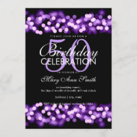 50. Geburtstagsparty Imitats Lila Hollywood Glam