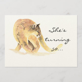 50 Geburtstagsparty lädt Custom Cougar Spaß ein Einladung