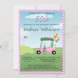 50. Geburtstagsparty Lady Golfer Thema Einladung