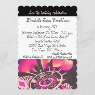 50. Geburtstagsparty Las Vegas Einladung