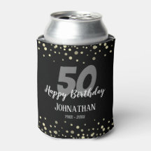 50. Geburtstagsparty mit Confetti Black