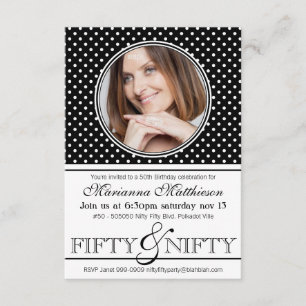 50. Geburtstagsparty mit Foto Einladung