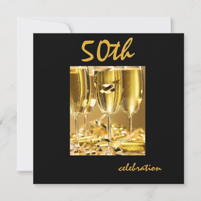 50. Geburtstagsparty Personalisierte Einladung (Vorderseite)