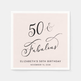 50. Geburtstagsparty Pink Serviette