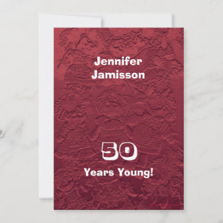 50. Geburtstagsparty Red Rag Dolls, Name, Einladung