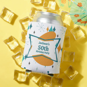 50. Geburtstagsparty Retro Mitte Jahrhundert jedes Dosenkühler