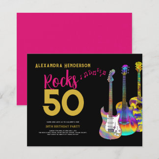 50. Geburtstagsparty Rocks 50 Pink