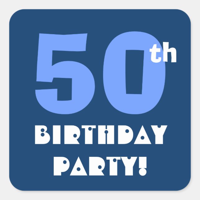 50. Geburtstagsparty Umschlag Aufkleber (Vorderseite)