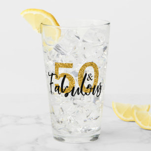 50. Geburtstagsparty und fabulous Years 50. Glas
