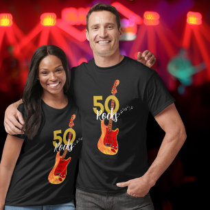50. Geburtstagsrock und Roll Guitar T-Shirt