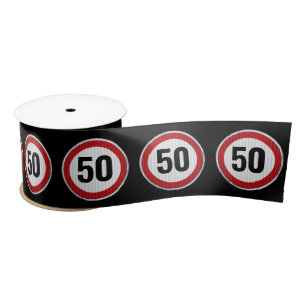 50. Geburtstagsschild - ALLES ALTER Satinband