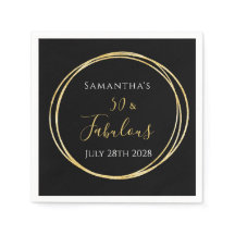 50. Geburtstagsschwarz-Gold-Geburtstagsparty