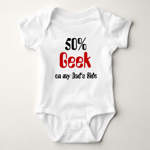 50 % Geek auf Vaters Seite Baby Shirt