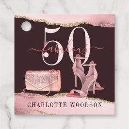 50 Geschenkgutscheine für Rose Gold Glitzer Agate Geschenkanhänger