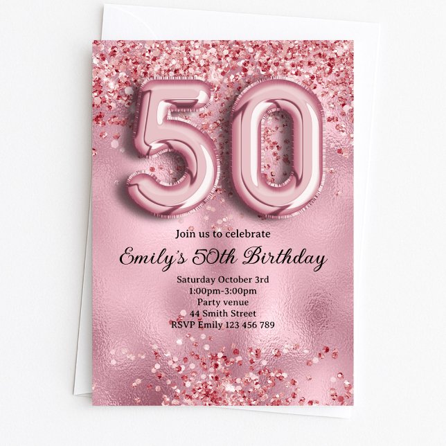 50. Glitzer-Geburtstag Einladung (Von Creator hochgeladen)