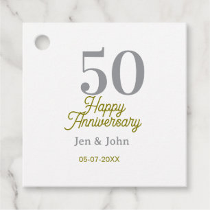 50. glücklicher Jahrestag Name Datum Silber Gold D Geschenkanhänger