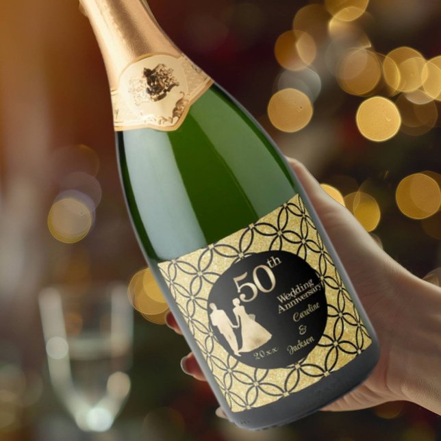 50. Gold Couple Wedding Anniversary Glitzer (Von Creator hochgeladen)