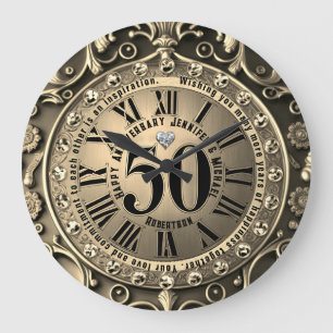 50. Gold Hochzeit Jahrestag Große Uhr